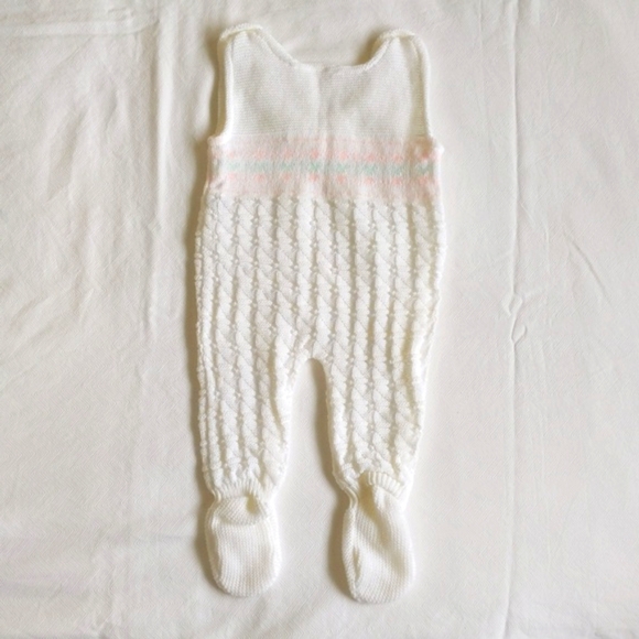 vintage Hudson's Bay acrylic knit matching sweater set 6-9 months baby girl - Picture 10 of 10